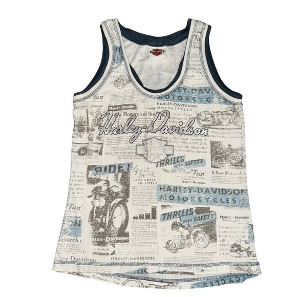 Harley-Davidson Tops - Harley-Davidson Women’s Sleeveless Tank Top Graphic Tee 100% Cotton Small